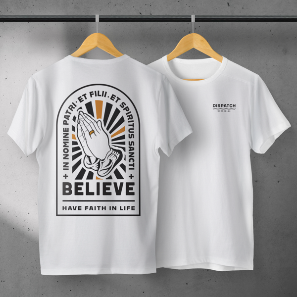 UNIT//002.BELIEVE - White Streetwear Tee